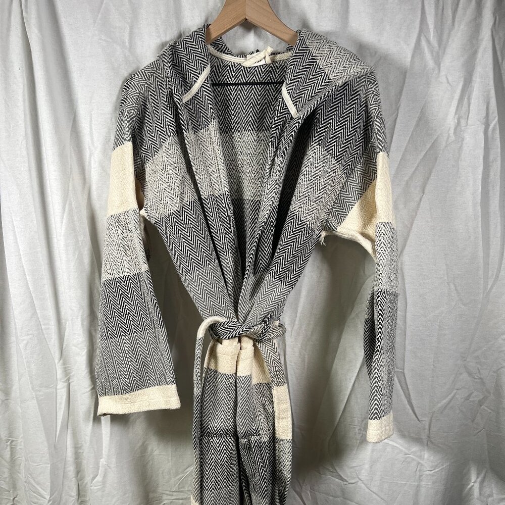 Striped Bathrobe - 100% Cotton - size L